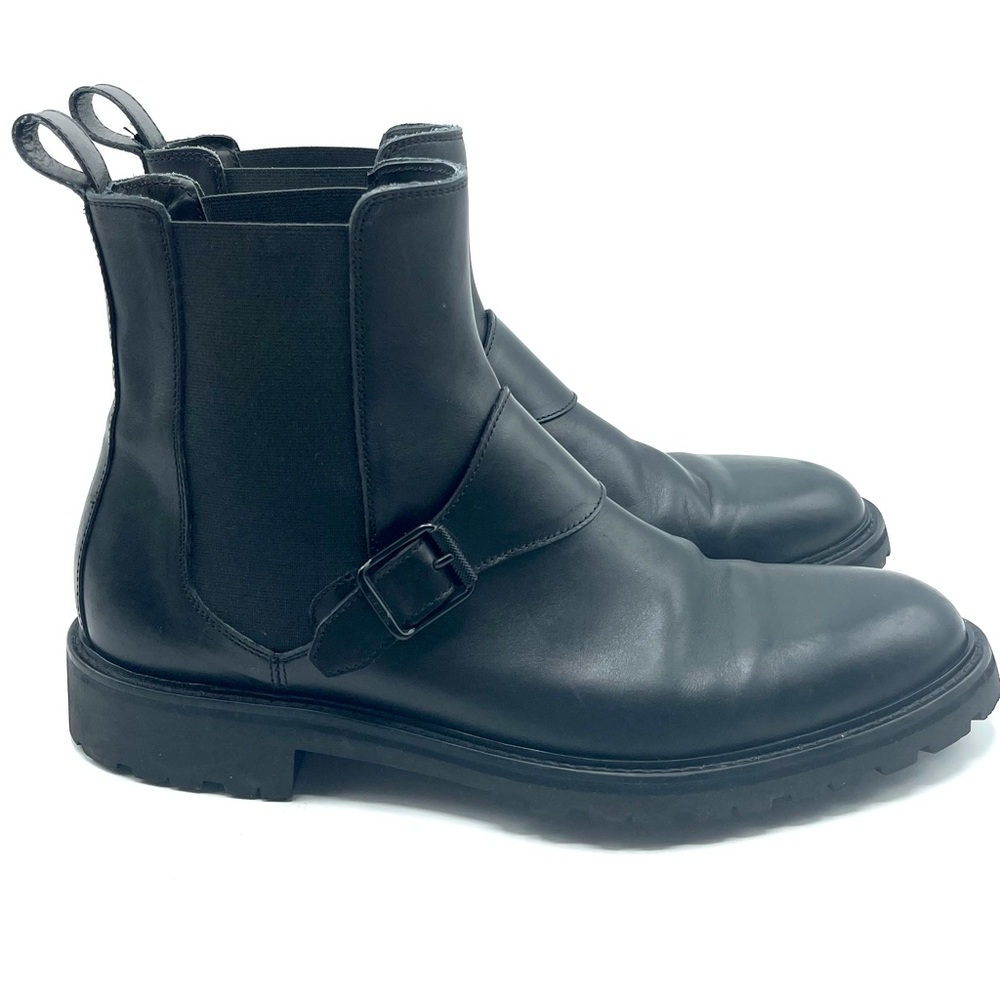 Belstaff Leather Ankle Motorcycle Boots